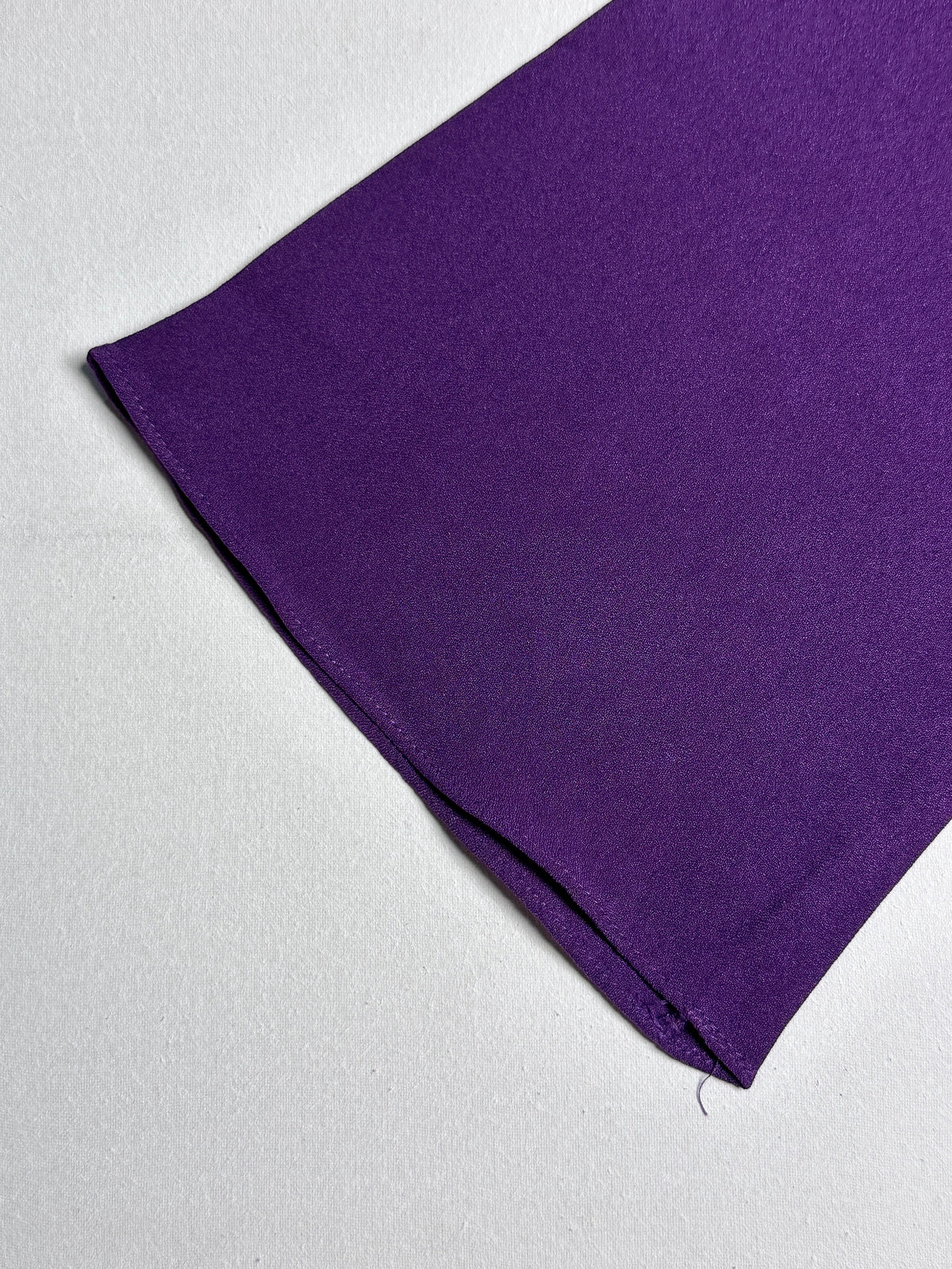 Solid Purple Fitted Blouse with Flared Sleeves