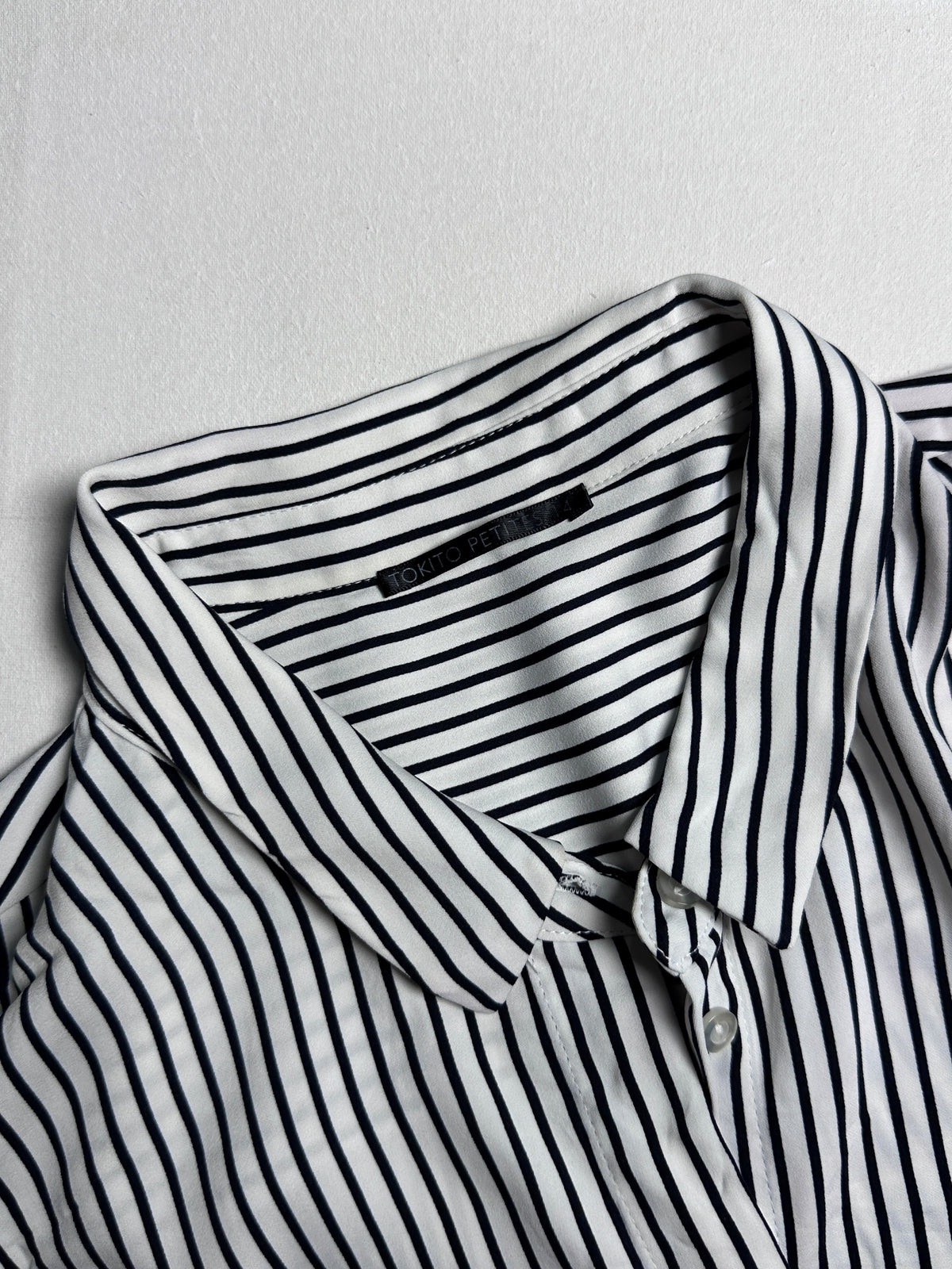 Office Wear Striped Button-Up Top