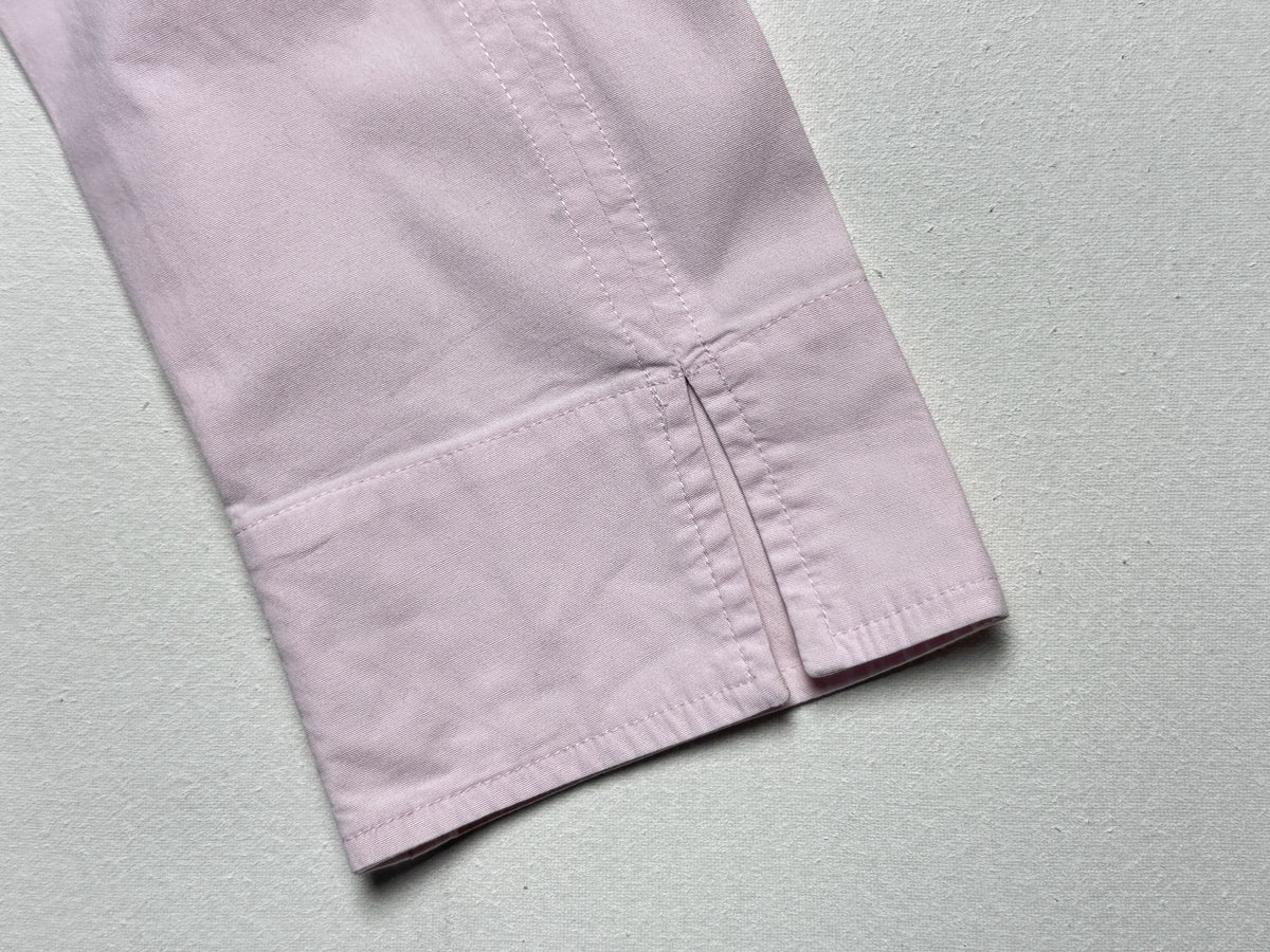 Fitted Pink Office Shirt with Front Buttons