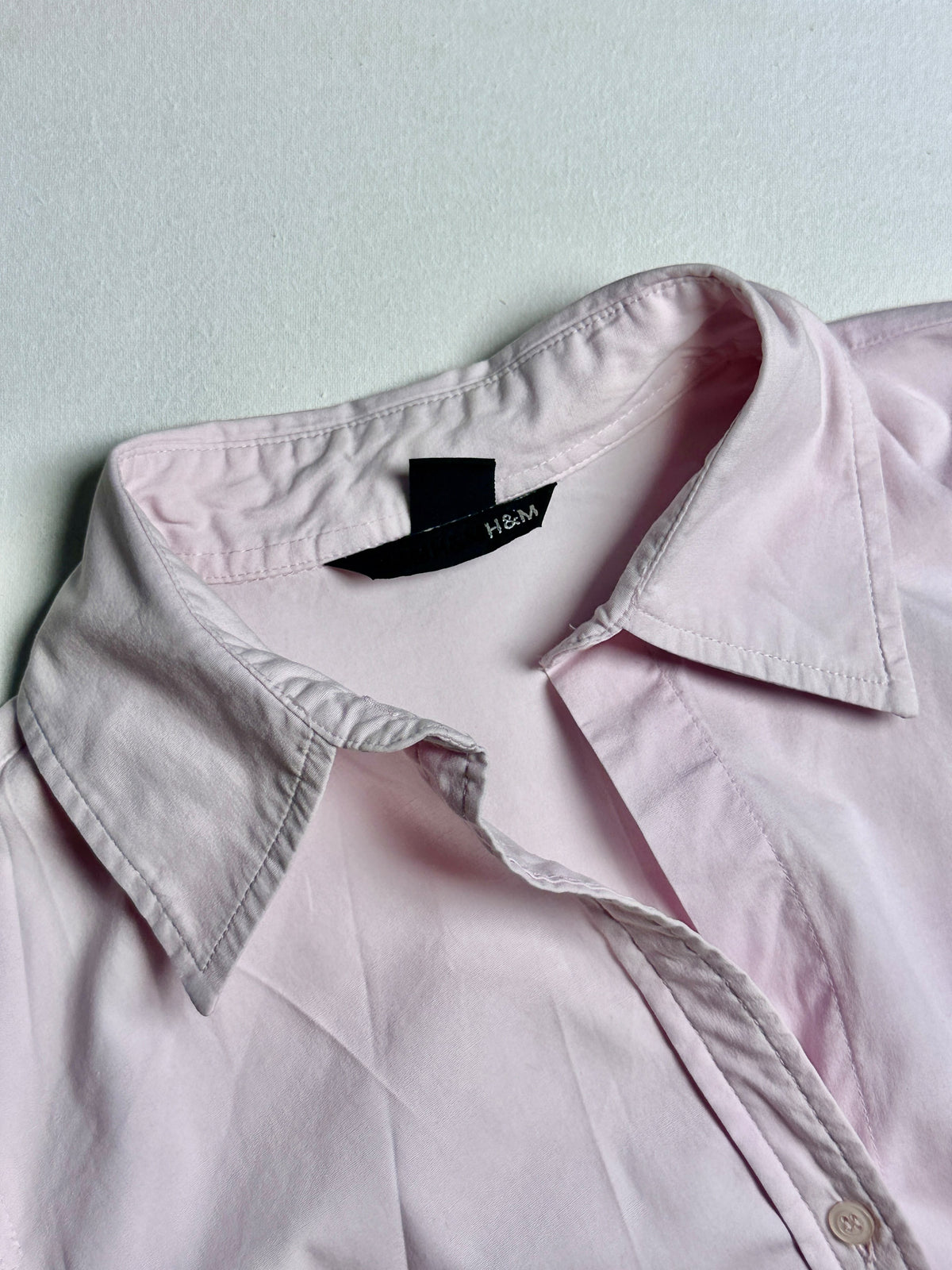 Fitted Pink Office Shirt with Front Buttons