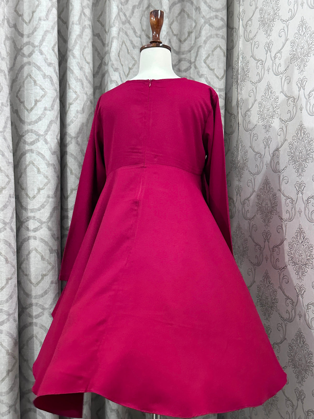 Bold Red Flowy Tunics and Peplum Tops with Asymmetrical Hem