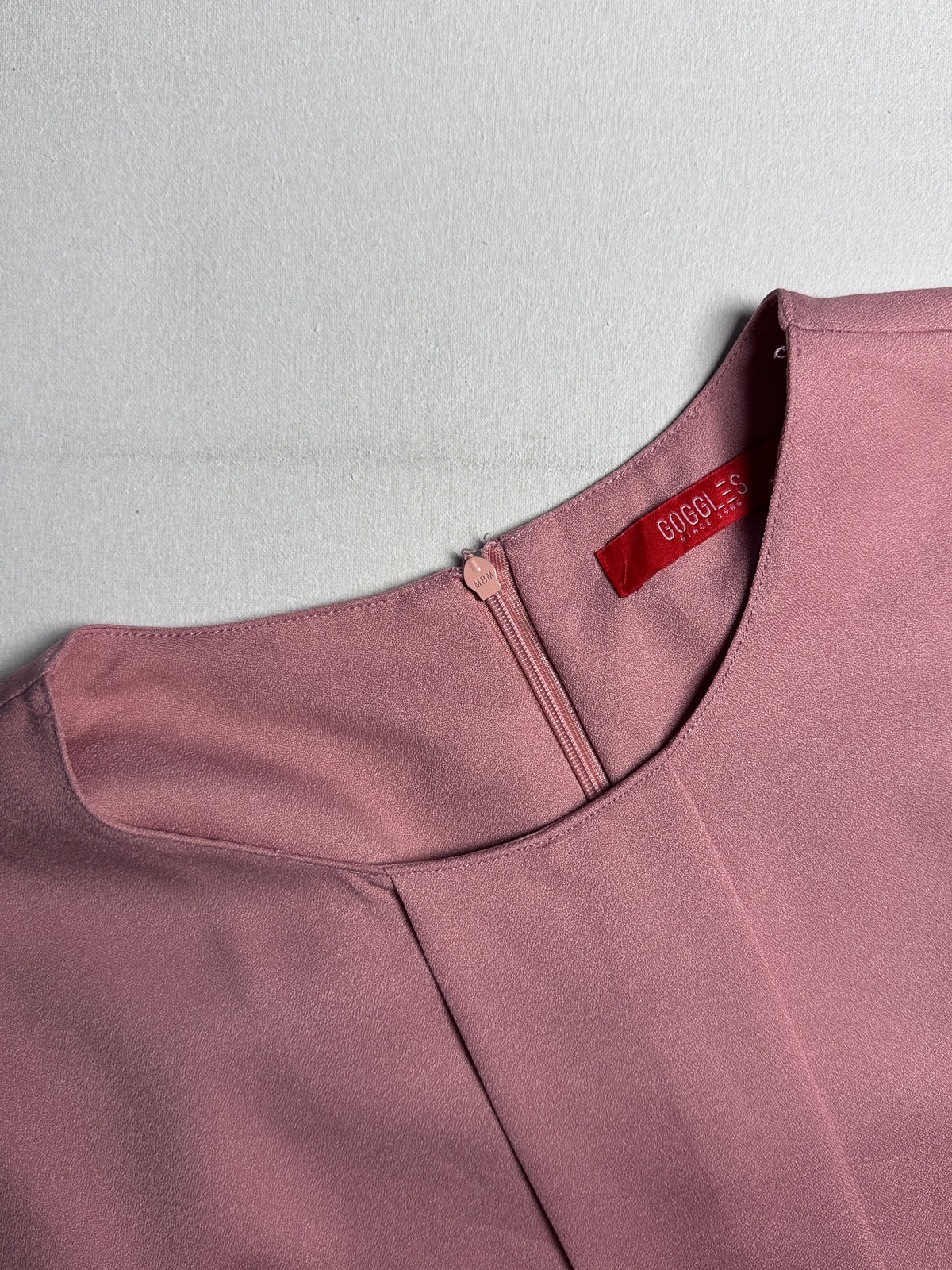 Solid Pink Double-Layer Design Casual Top