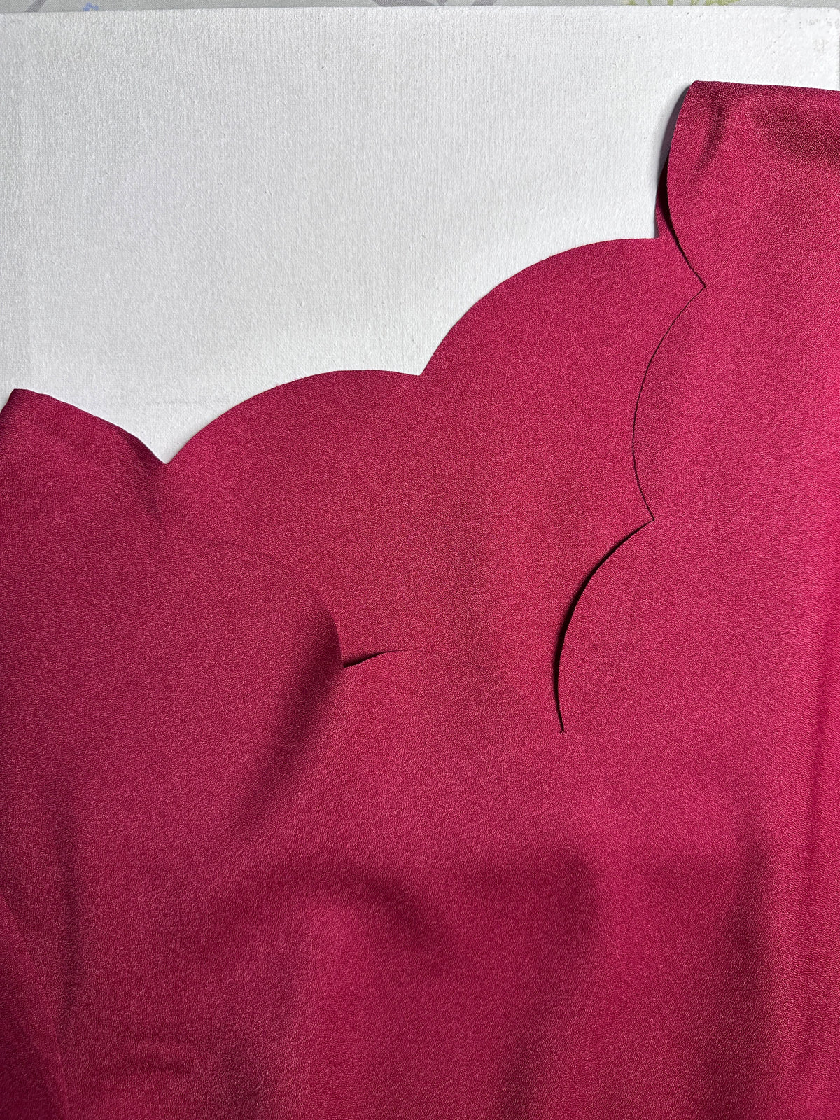 Burgundy Scalloped Eyelet Top