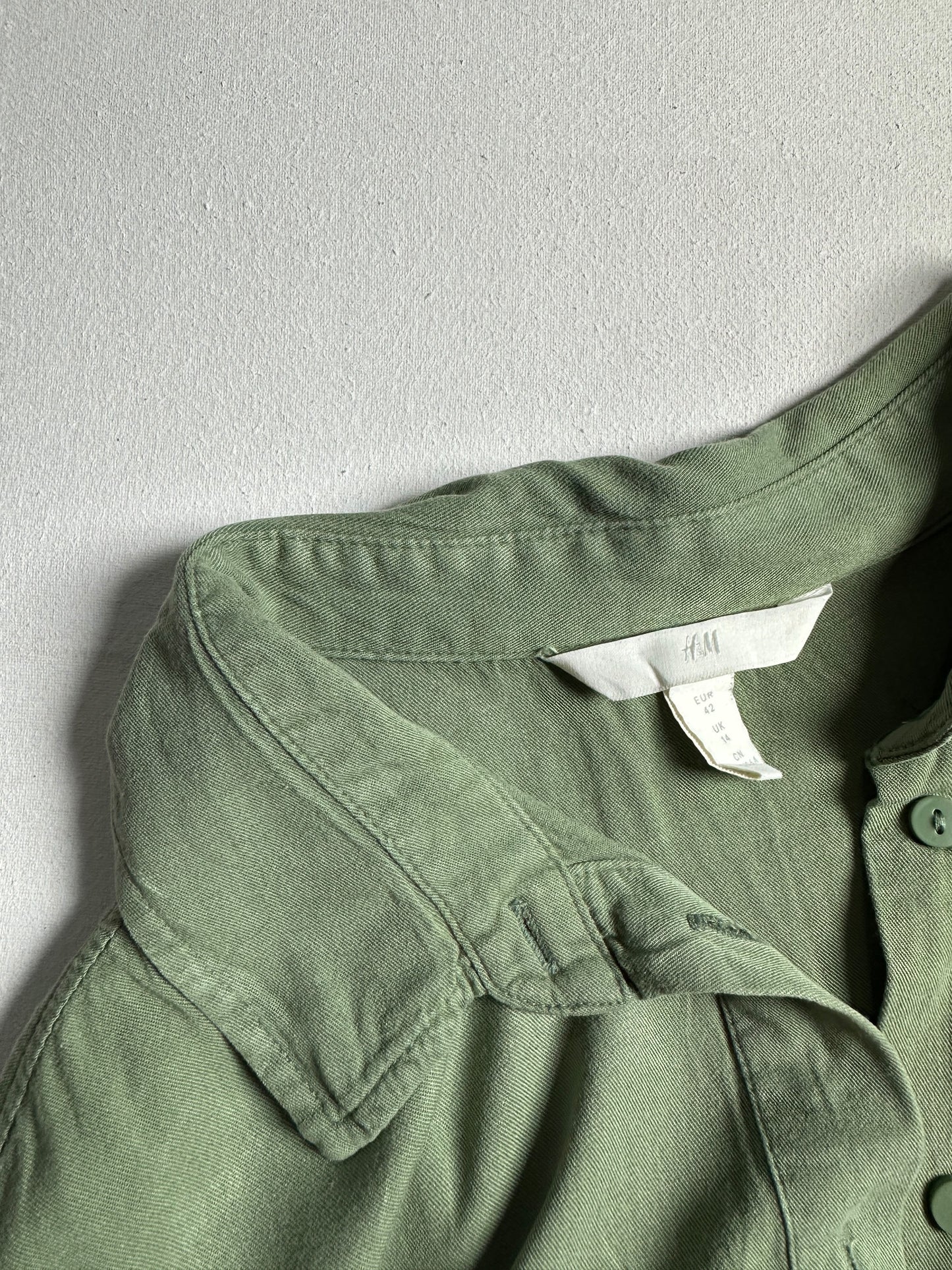 Sage Green Soft Tencel Dual-Pocket Top