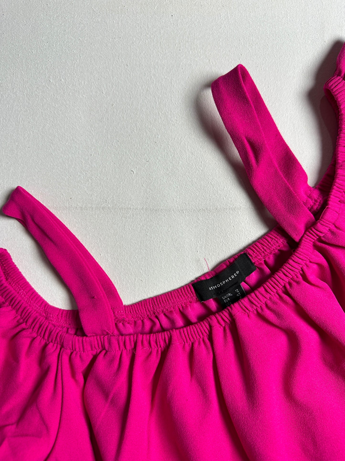 Fuchsia Off-Shoulder Blouse with Shoulder Straps