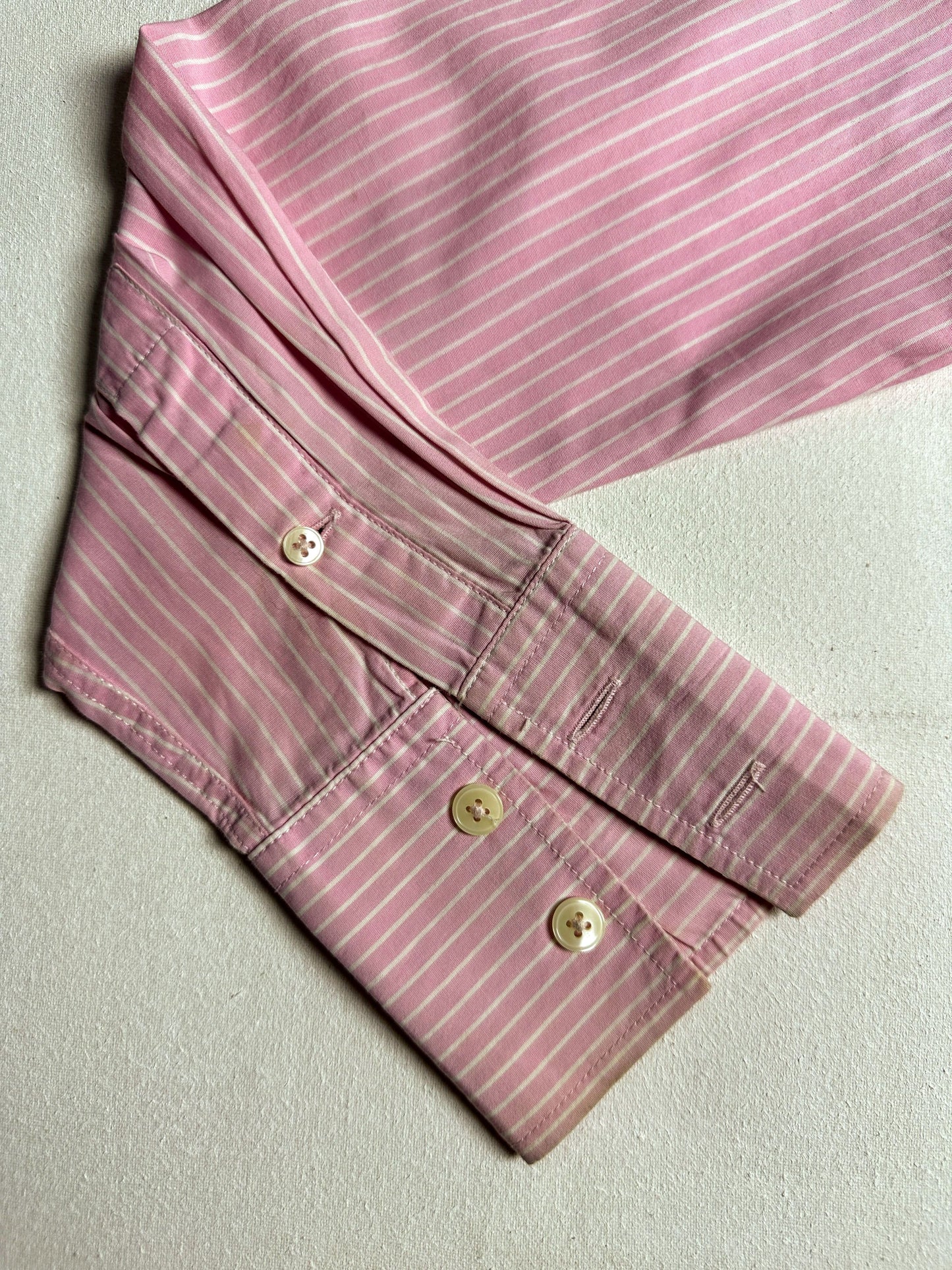 Lilac-Pink Striped Cotton Poplin Blouse