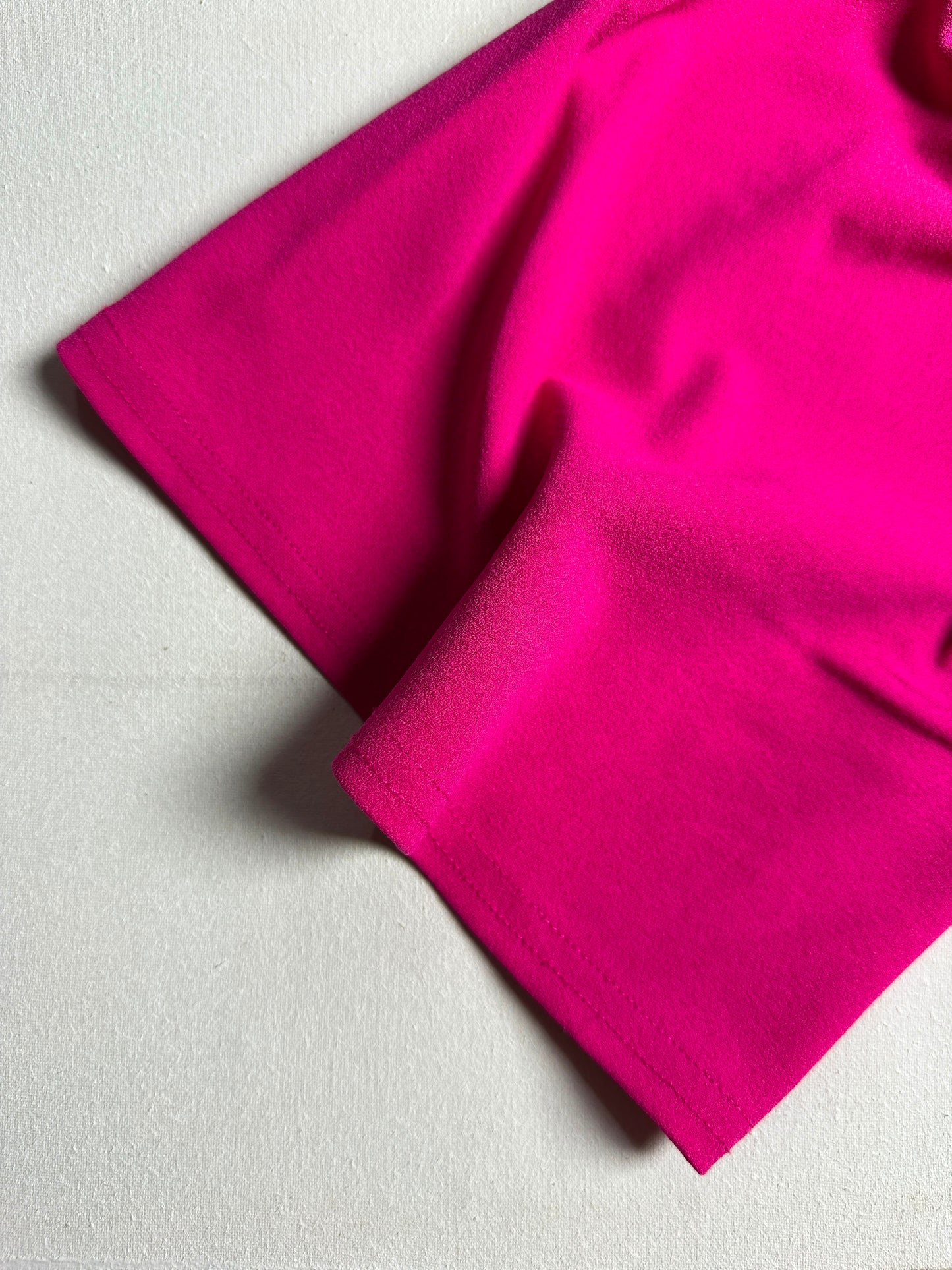 Fuchsia Off-Shoulder Blouse with Shoulder Straps