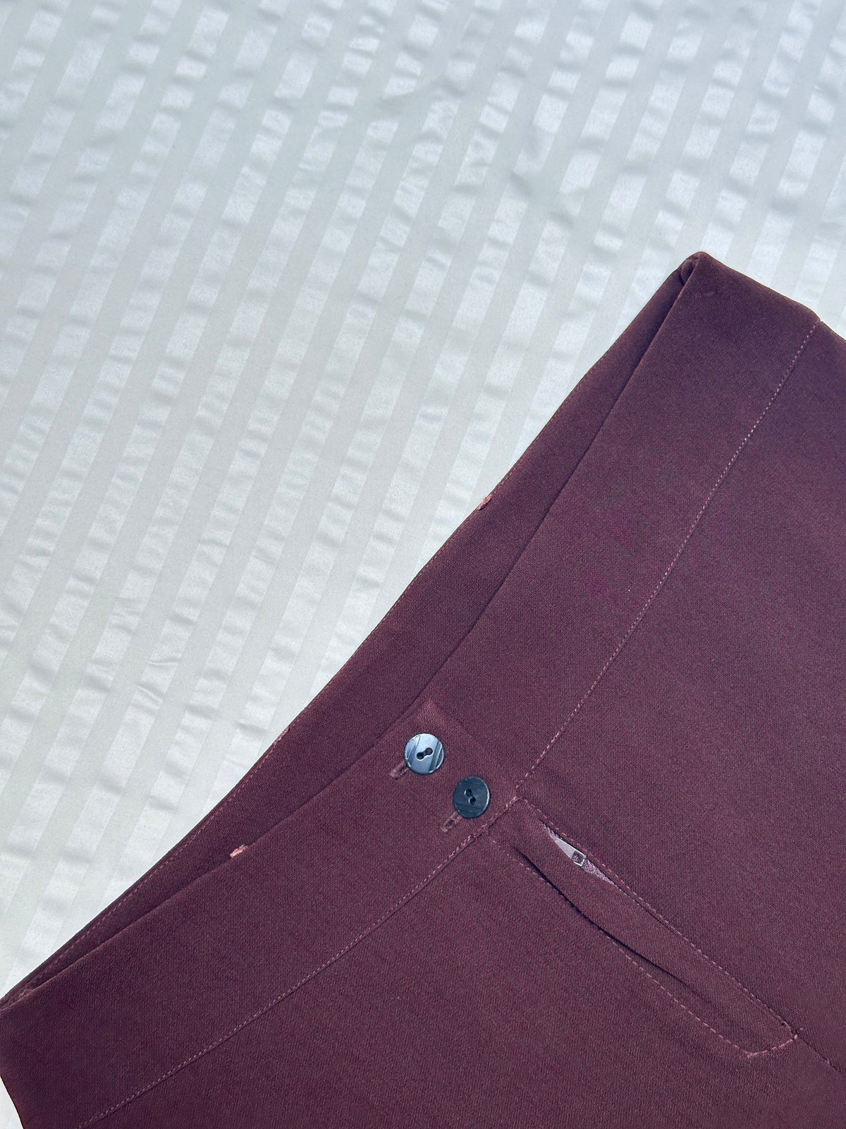 Deep Brown Vintage Wide-Leg Dress Pant