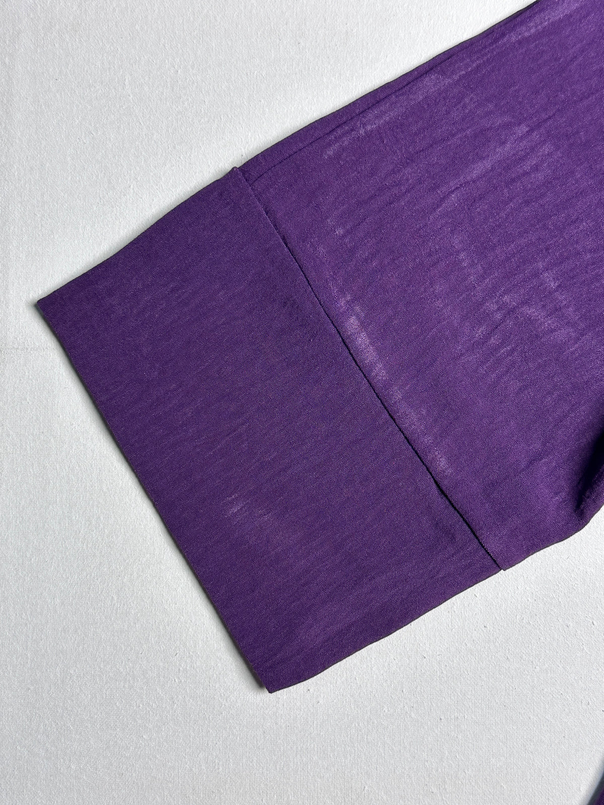 Purple Crinkle Textured Oversized Tunic Top with Batwing Sleeves