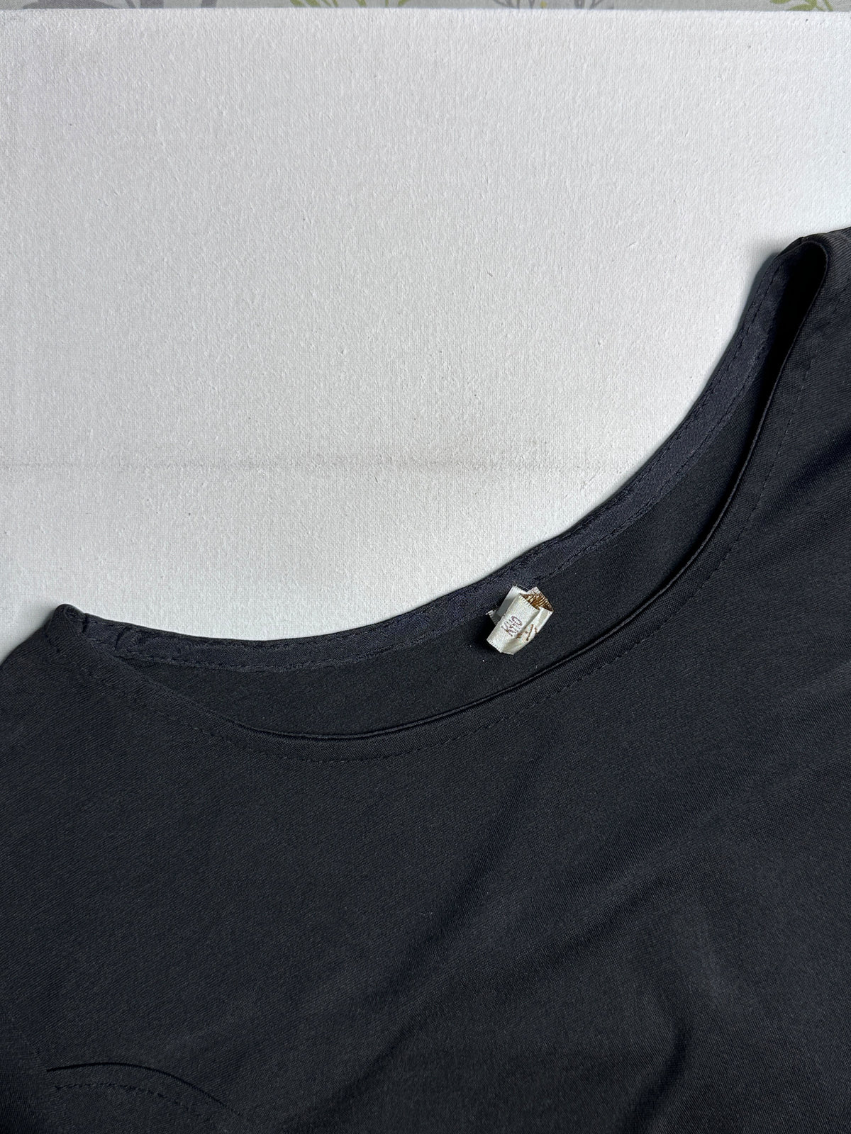 Chic Black Asymmetrical High-Low Blouse with Front Seam Details