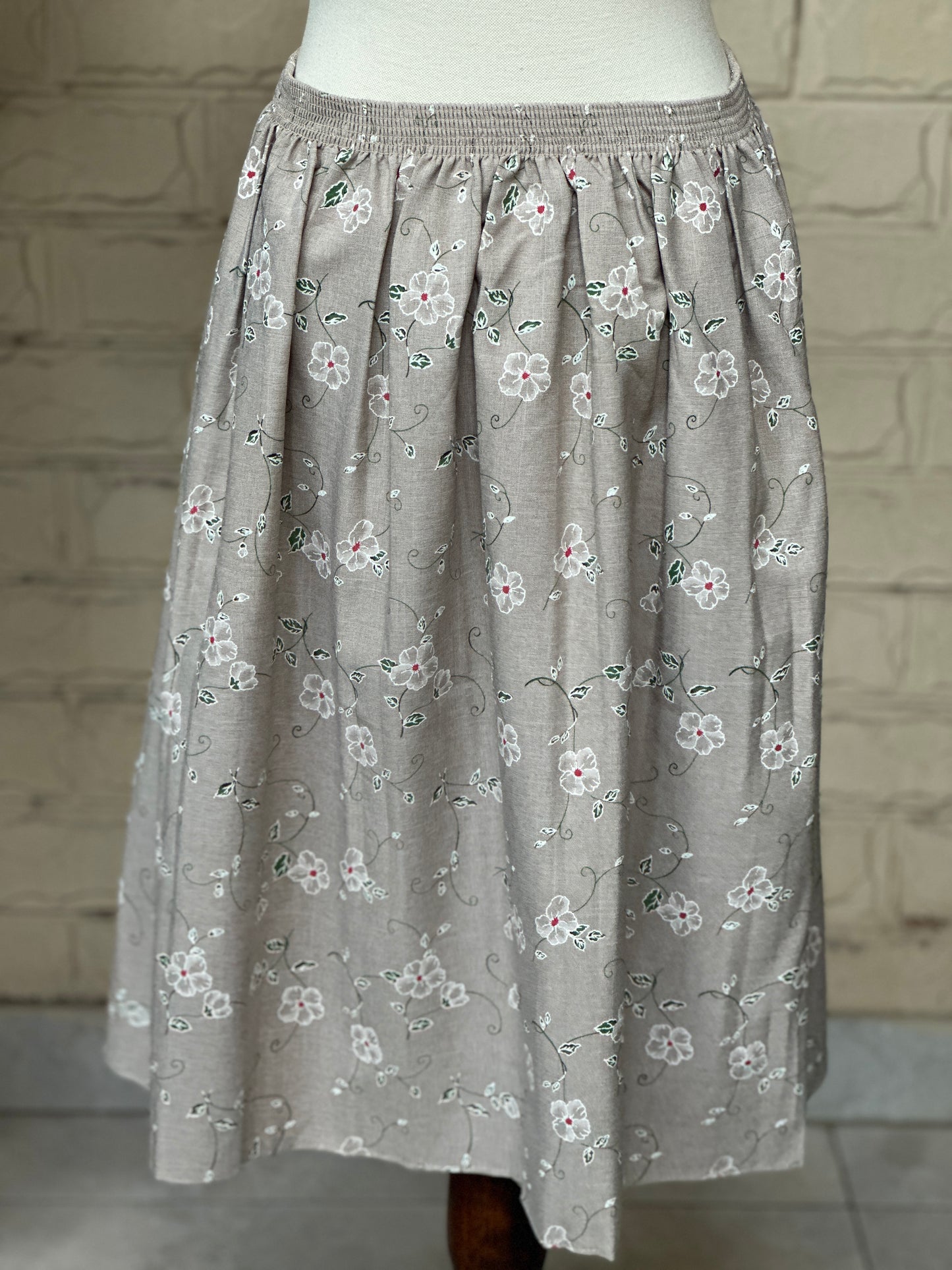 Vintage Blossom Embroidered Skirt