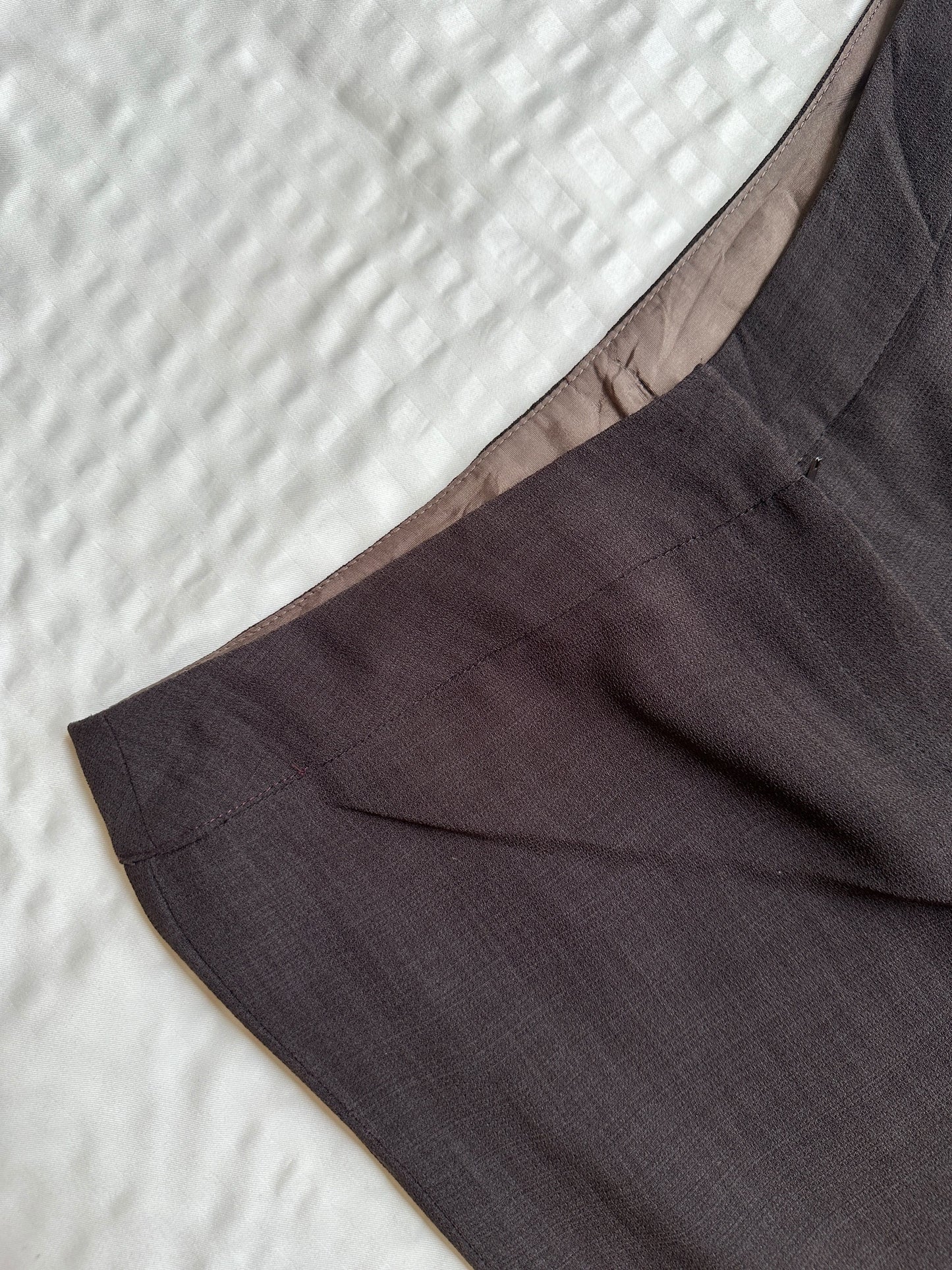 Dress Pant - Greyish Brown Georgette Straight Pant