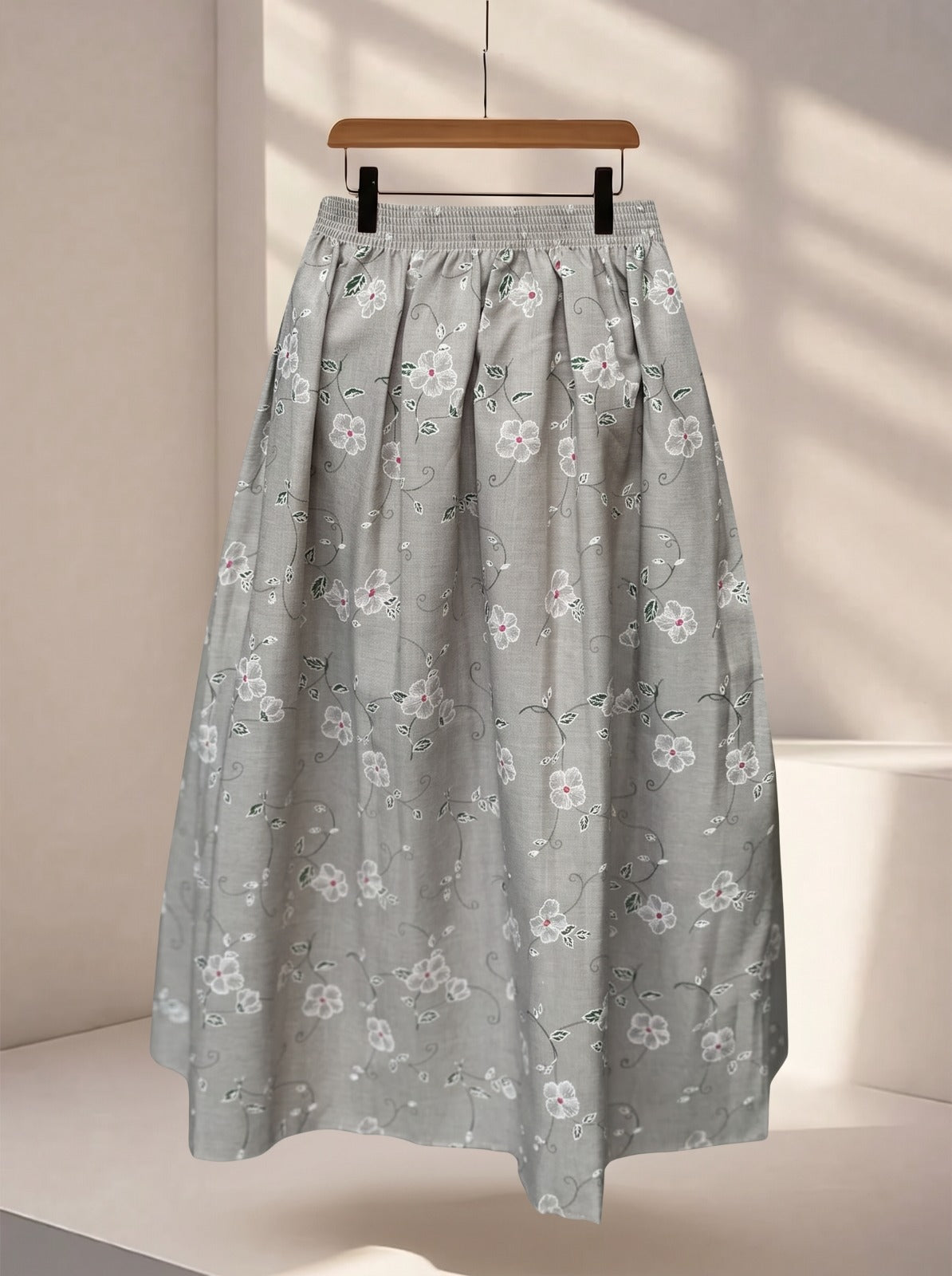 Vintage Blossom Embroidered Skirt