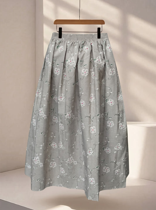 Vintage Blossom Embroidered Skirt
