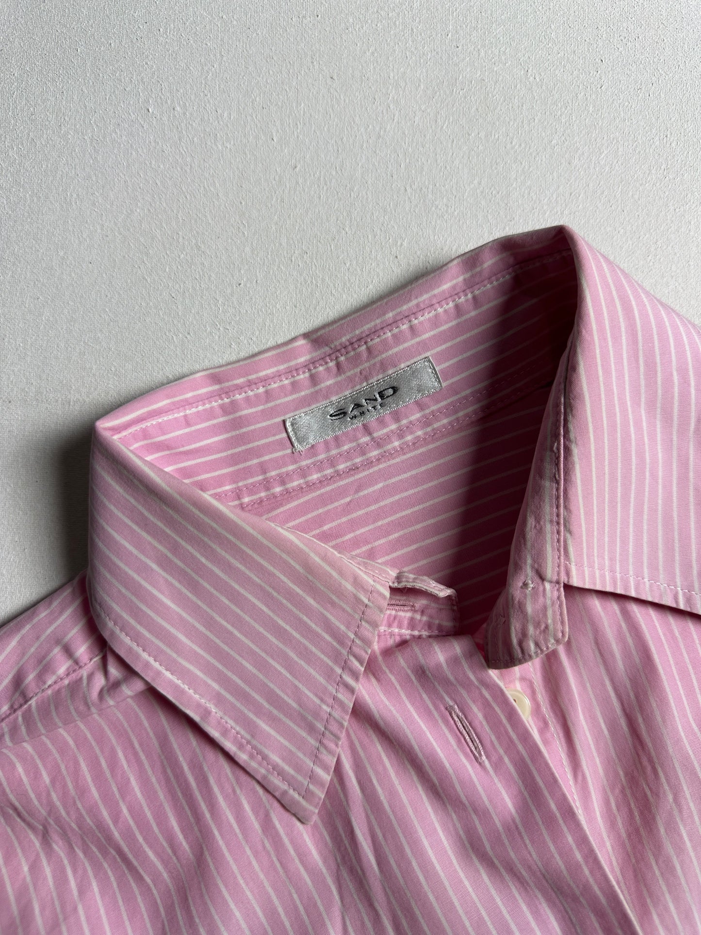 Lilac-Pink Striped Cotton Poplin Blouse