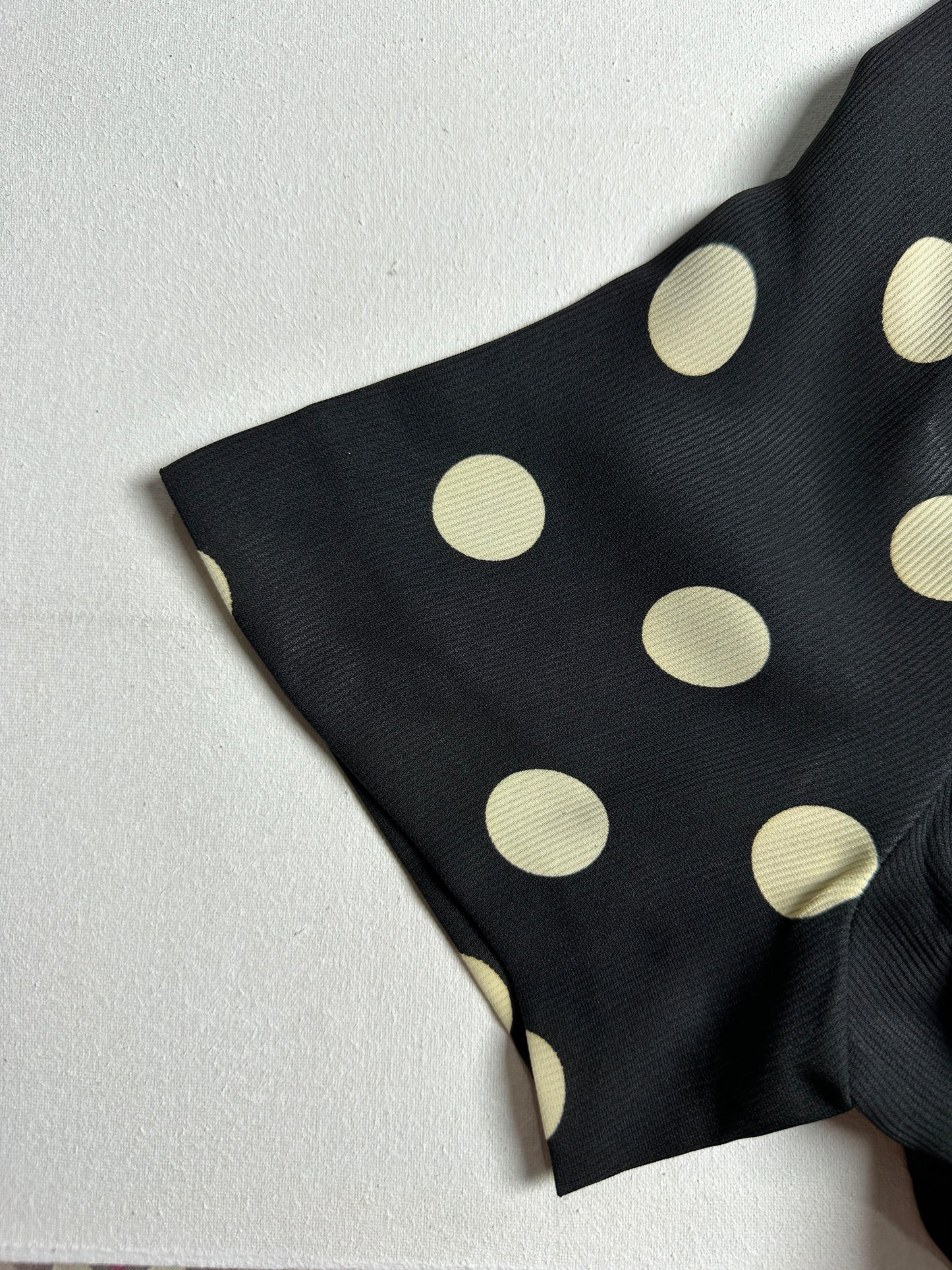 Black & White Polka Dot Short-Sleeve Dress