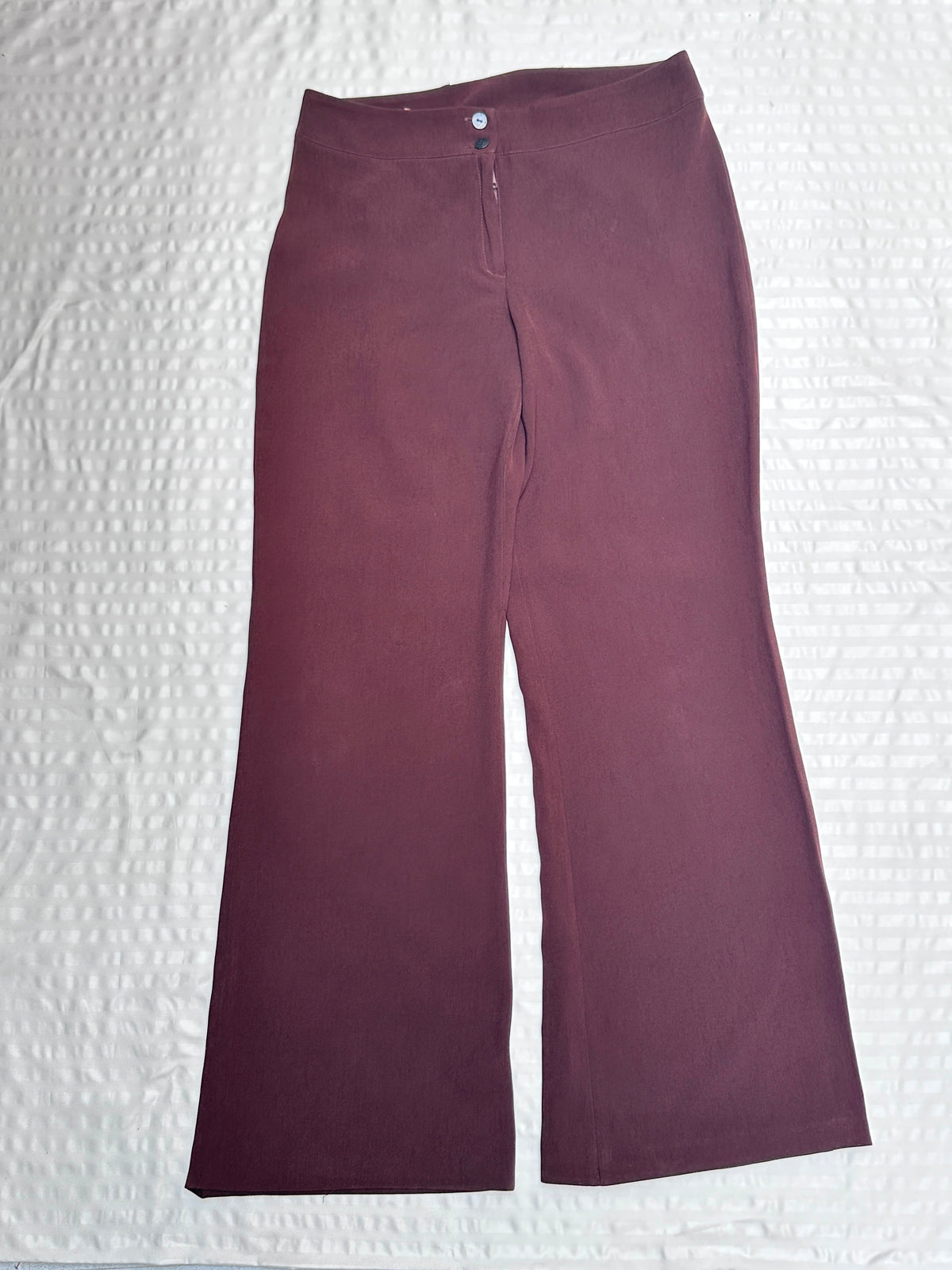 Deep Brown Vintage Wide-Leg Dress Pant