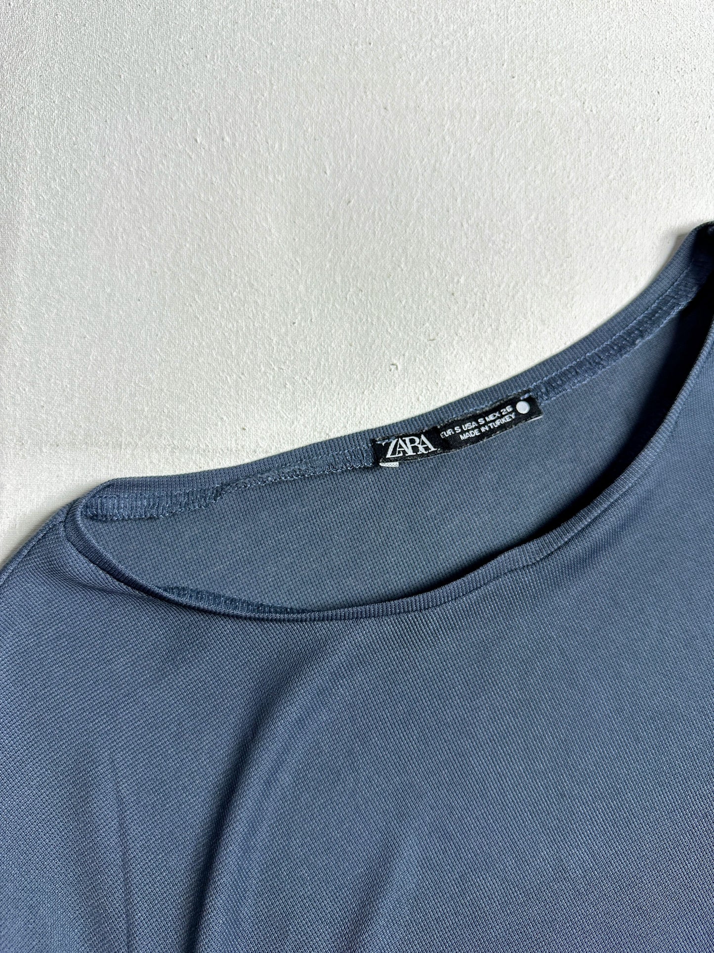 Muted Ocean Blue Soft Jersey Relaxed Top